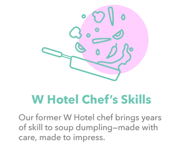Sophisticated culinary techniques from our former W Hotel chef applied to every soup dumpling.