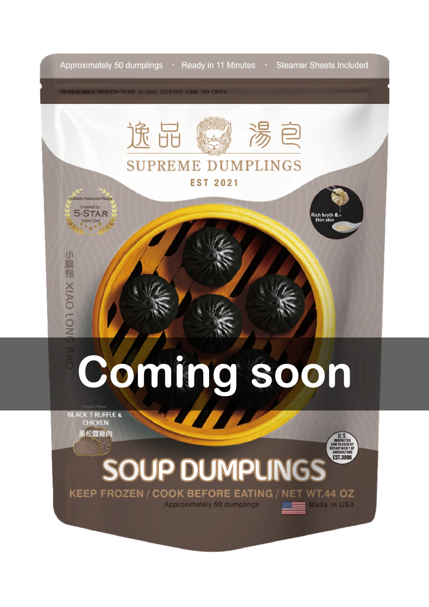 A gourmet fusion recipe from former Din Tai Fung and 5-star hotel chefs, blending aromatic truffles with premium chicken broth.